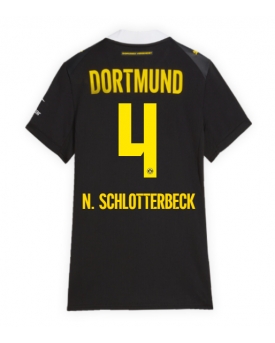 Borussia Dortmund Nico Schlotterbeck #4 Maglia Gara Trasferta Repliche 2026-27 Donna Maniche Corte Borussia Dortmund Nico Schlotterbeck #4 Maglia Gara Trasferta Repliche 2026-27 Donna Maniche Corte